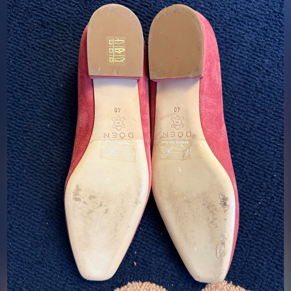 Doen Odette Ballet Flat in Dusty Pink - Picture 3 of 10
